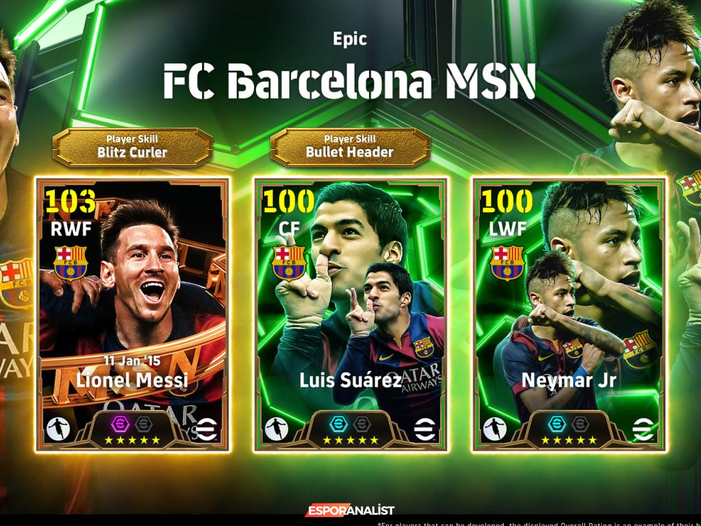 eFootball™'da Üç Efsane: MSN Geri Döndü!