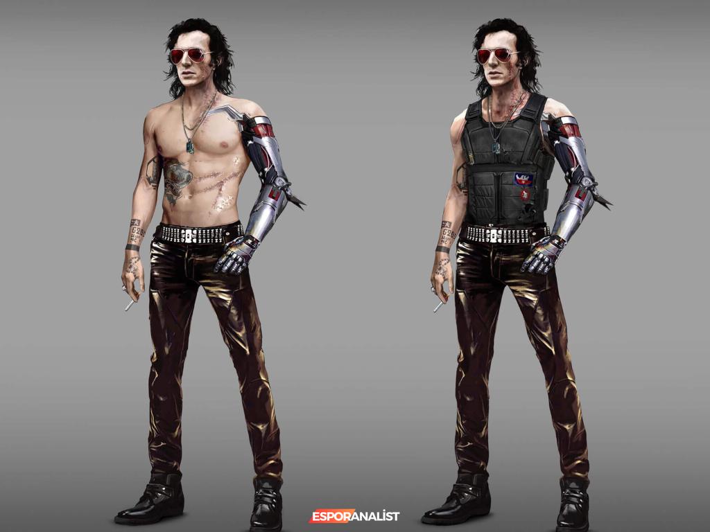 Cyberpunk 2077'de Johnny Silverhand'in Konsept Çizimleri