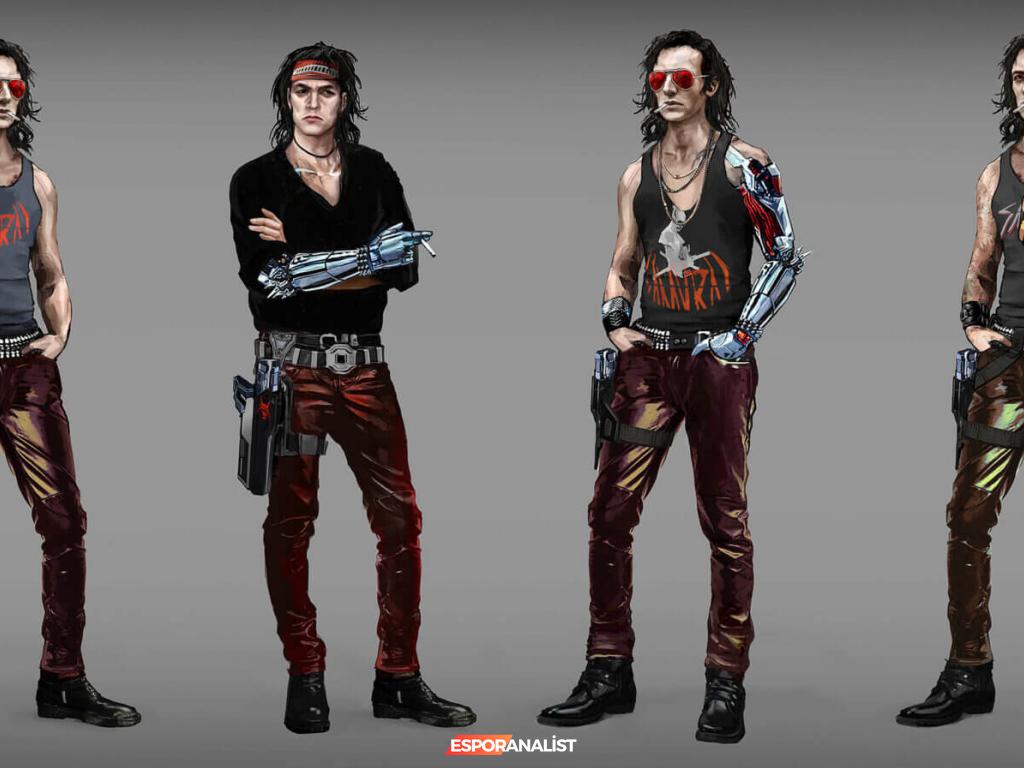 Cyberpunk 2077'de Johnny Silverhand'in Konsept Çizimleri