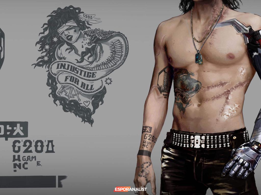 Cyberpunk 2077'de Johnny Silverhand'in Konsept Çizimleri