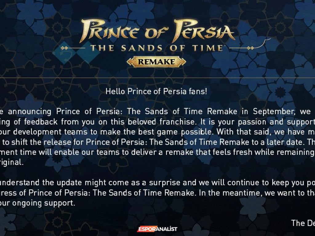 Prince of Persia: The Sands of Time Remake Ertelendi