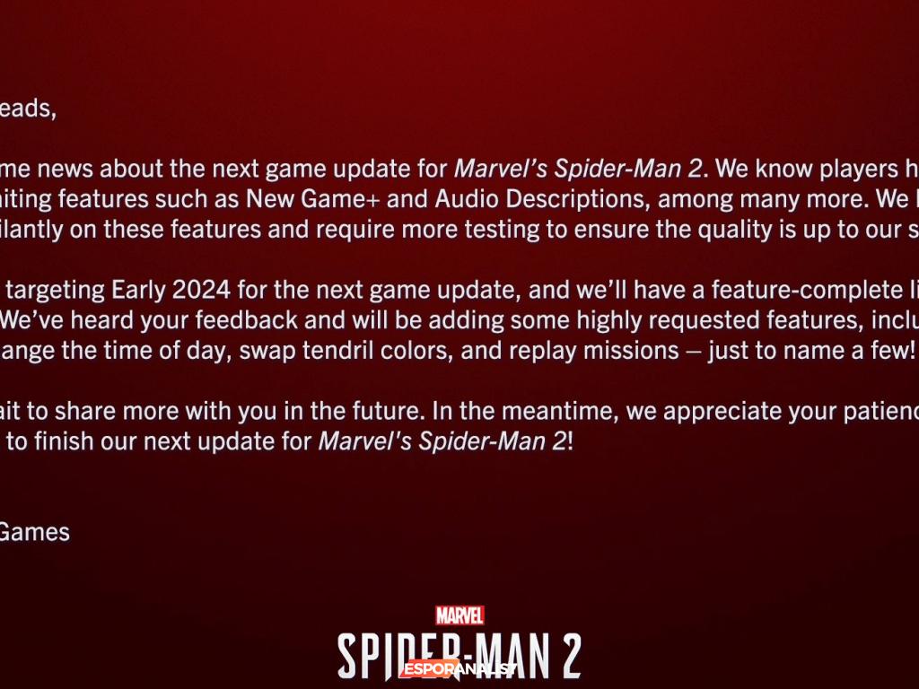 2024'te Yeni Yıl Hediyeleri ve Spider-Man 2'nin Ertelemesi: Beklentiler ve Gizemler