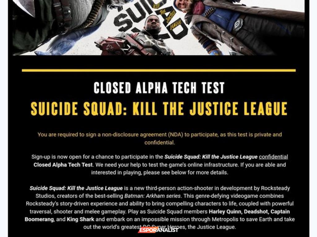 A Suicide Squad: Kill the Justice League İçin Kapalı Beta Testi Kaydı Başladı!