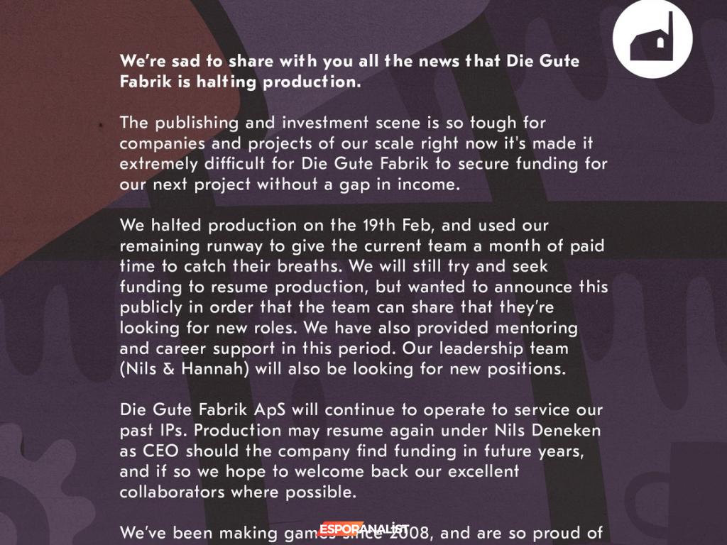 Die Gute Fabrik'in Kapanışı: Oyun Dünyasında Mizah ve Gerçeklik