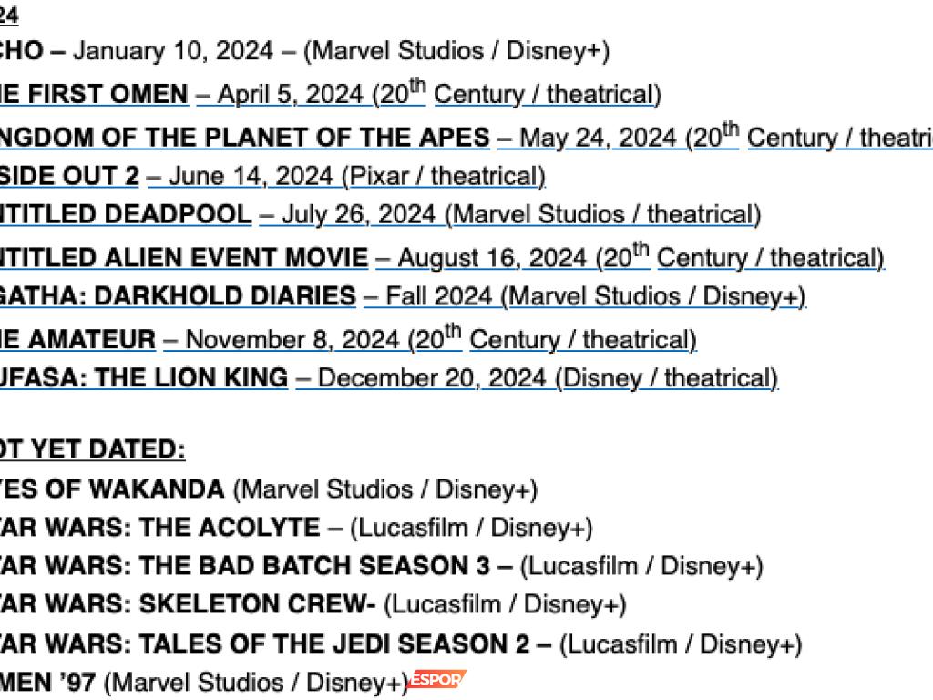 Disney'in 2024 Star Wars Yol Haritası: Andor'un Ertelemesi ve Yeni Projeler