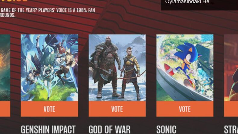 Genshin Impact ve Sonic Frontiers: The Game Awards Oylamasındaki Heyecanlı Mücadele