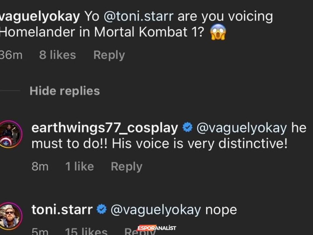 Homelander'ın Mortal Kombat 1'deki Seslendirmesi Hayranları Üzdü