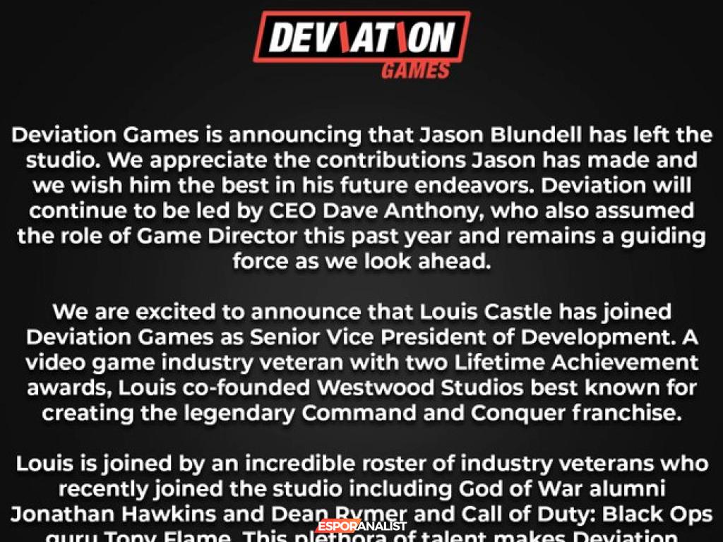 Jason Blundell'in Deviation Games'den Ayrılışı: Oyun Dünyasında Yeni Bir Dönem Mi Başlıyor?