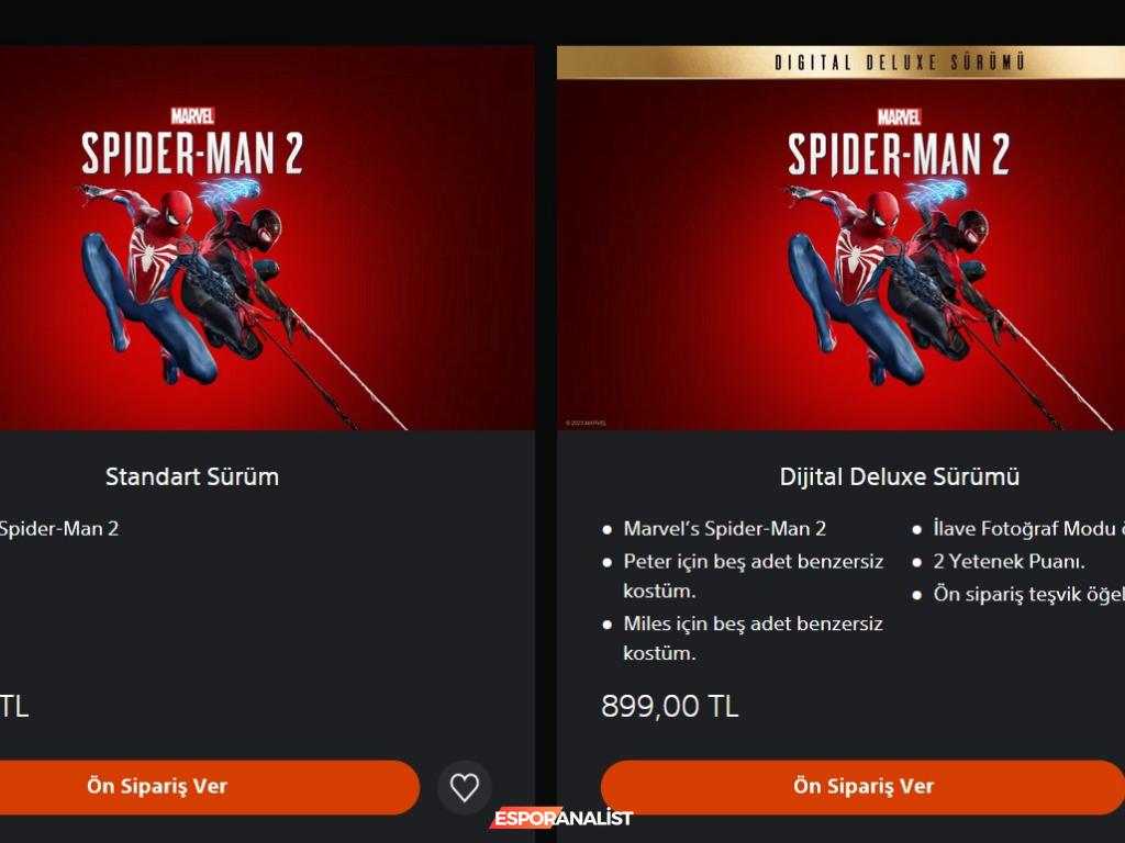 Marvel's Spider-Man 2 Ön Sipariş Fiyatları Açıklandı: 20 Ekim'de Kapıda!