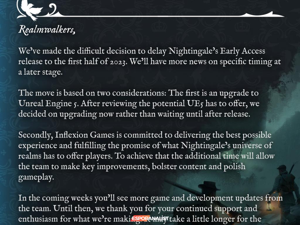 Nightingale: Hayatta Kalma Oyununda Büyük Bekleme ve Unreal Engine 5 Heyecanı