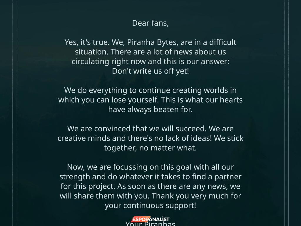Piranha Bytes'tan Umut Mesajı: Oyun Dünyasında Bir Dönüm Noktası mı?