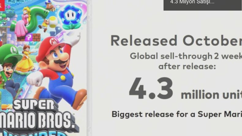 Super Mario Bros Wonder: Nintendo’nun Altın Sırrı 4.3 Milyon Satışla Başladı