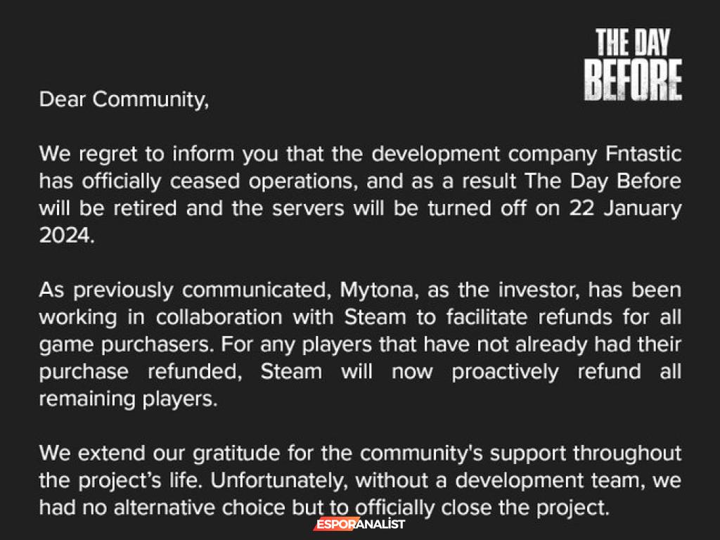 The Day Before: Oyun Dünyasında İade Krizi ve Absürt Macera