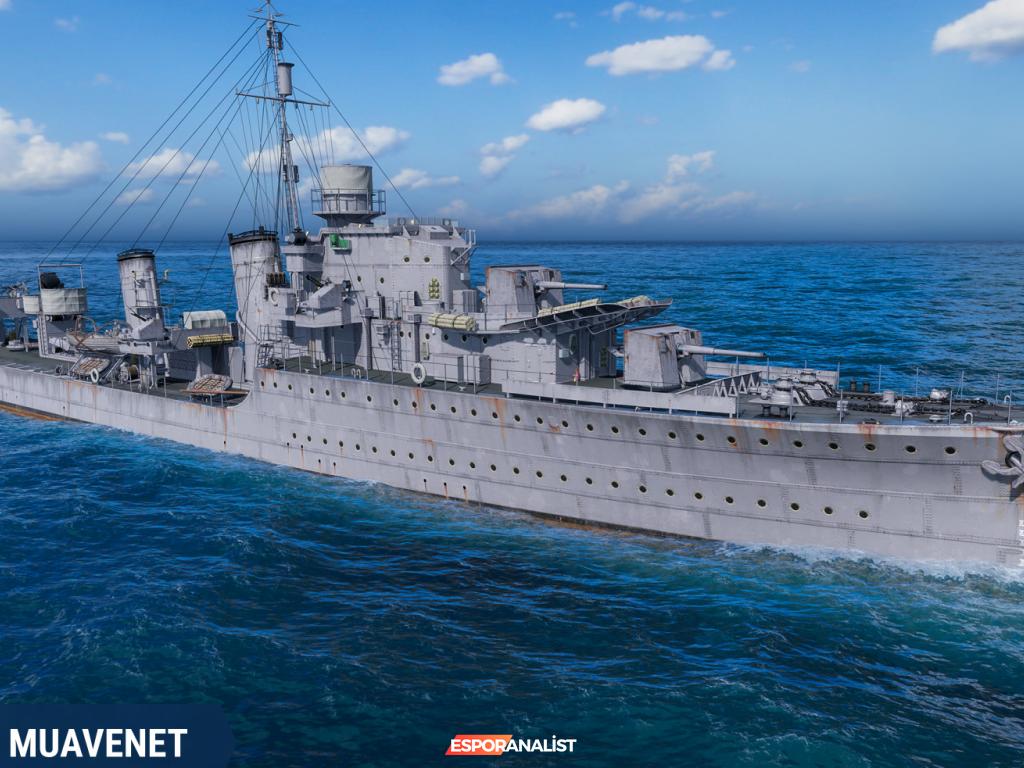 World of Warships'te Türk Muhribi Muavenet'ten Heyecan Verici Bir Dalış