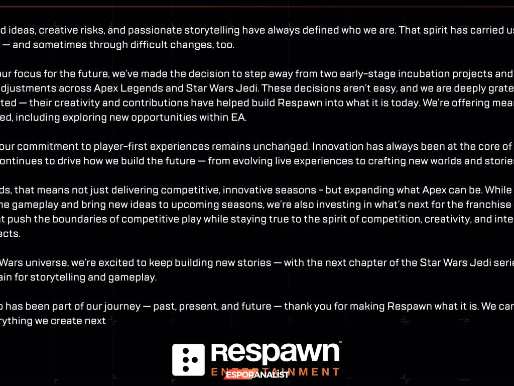 EA'da Şok Çalışan Çıkarma: Titanfall ve Apex Legends'daki Etkileri