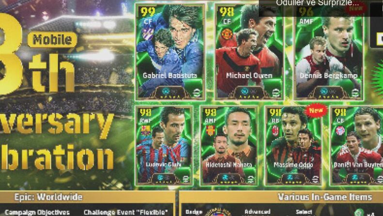 eFootball™ Mobile’ın 8. Yıldönümü Kutlamaları: Ödüller ve Sürprizlerle Dolu Bir Yolculuk!