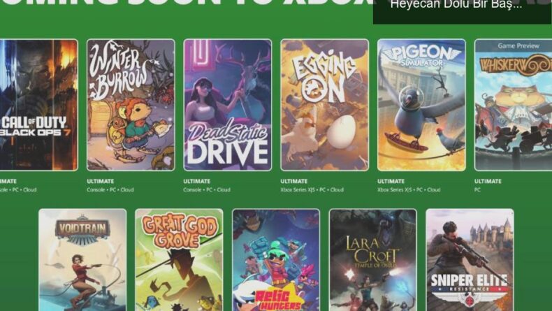 Kasım Ayında Xbox Game Pass’e Eklenen Oyunlar: Heyecan Dolu Bir Başlangıç!