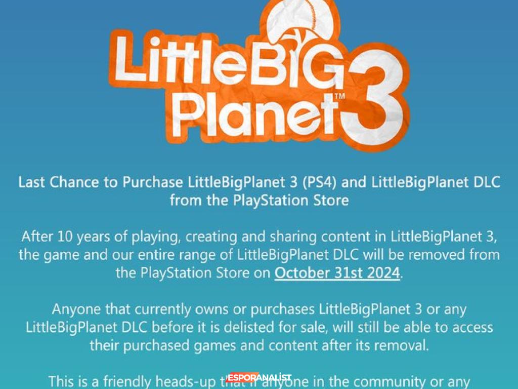 LittleBigPlanet 3'ün Dijital Veda Vakti: Oyun Severler İçin Son Şans!