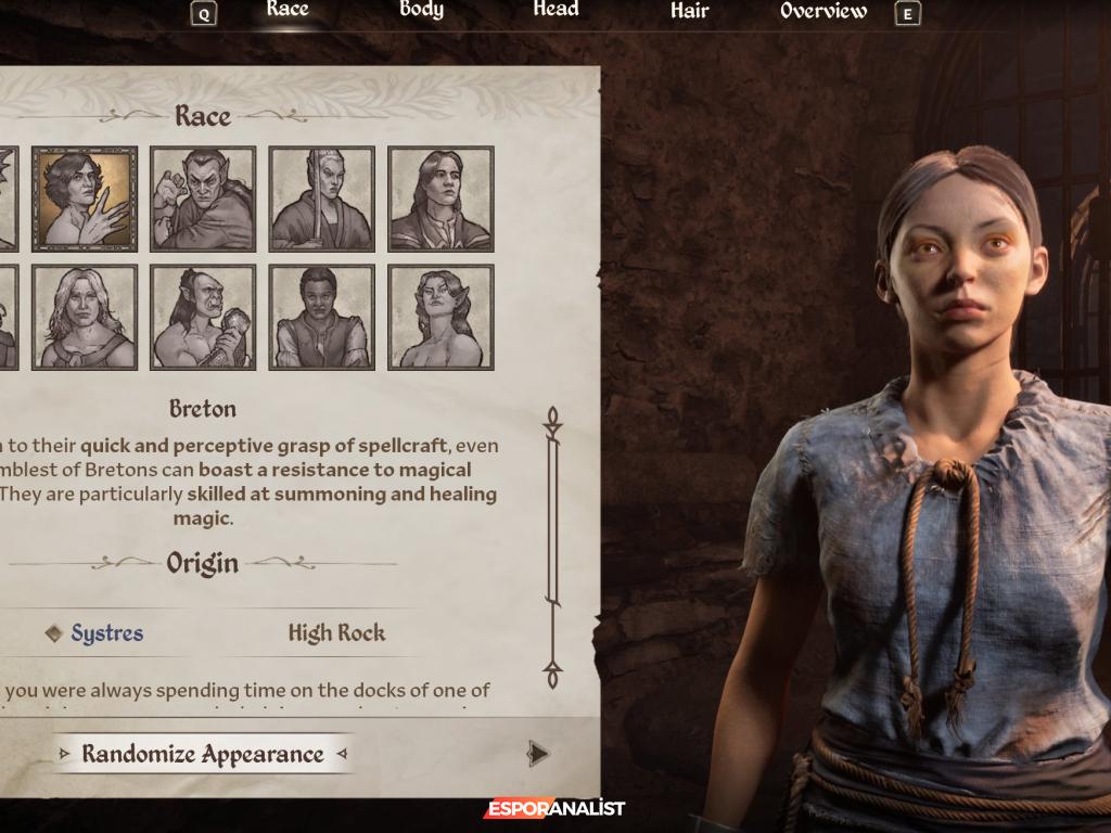 Oblivion Oyunu için Eşsiz Karakter Yaratma Rehberi