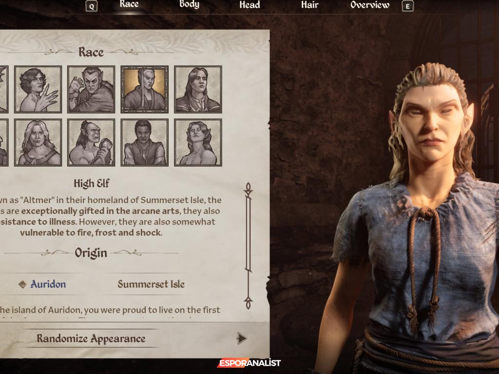 Oblivion Oyunu için Eşsiz Karakter Yaratma Rehberi