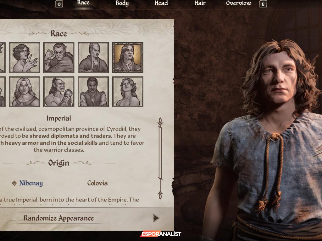 Oblivion Oyunu için Eşsiz Karakter Yaratma Rehberi