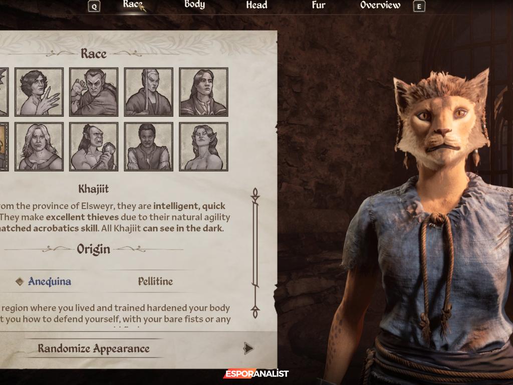 Oblivion Oyunu için Eşsiz Karakter Yaratma Rehberi