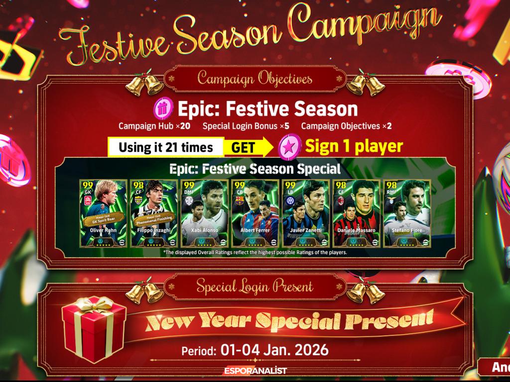 KONAMI'den eFootball™'da Yılbaşı Kampanyası ve Yeni Heyecanlar
