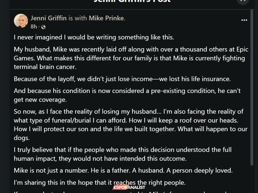 Epic Games'te İşten Çıkarma Skandalı: Kanser Hastası Çalışanın Hikayesi