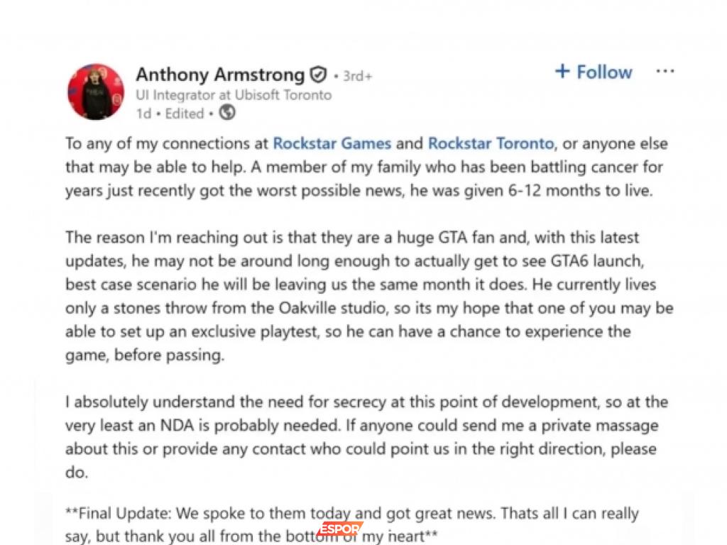 GTA 6 Ertelendi, Duygusal Bir Hayran Hikayesi Bizi Bekliyor